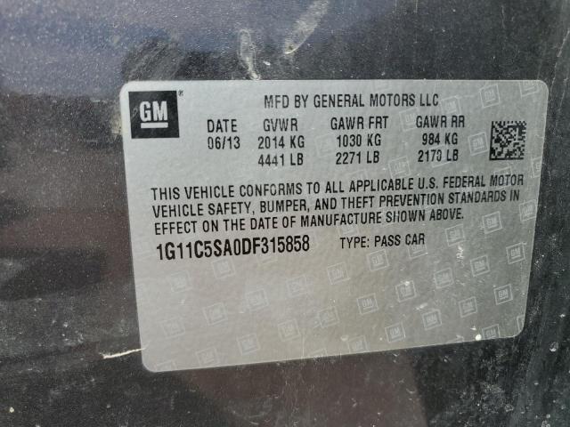 1G11C5SA0DF315858 - 2013 CHEVROLET MALIBU 1LT GRAY photo 13