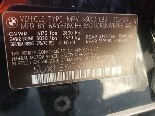 5UXFE8C59AL310678 - 2010 BMW X5 XDRIVE48I Siyah fotoğraf 10