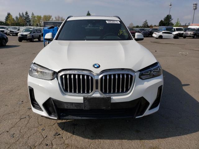 5UX53DP0XN9M71178 - 2022 BMW X3 XDRIVE30I WHITE photo 5