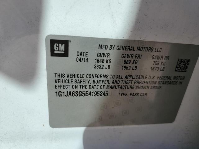 1G1JA6SG5E4195245 - 2014 CHEVROLET SONIC LS 白色 照片 12