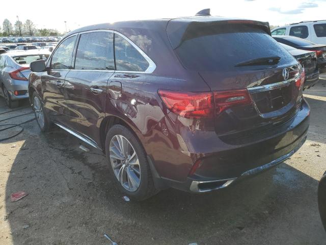 5FRYD4H51HB027606 - 2017 ACURA MDX TECHNOLOGY BURGUNDY photo 2