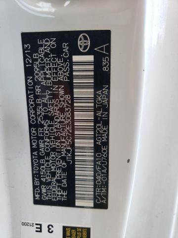 JTKJF5C72E3083728 - 2014 TOYOTA SCION TC 白色 照片 12