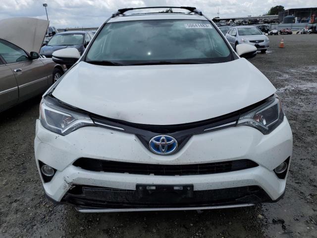 JTMRJREV1GD002243 - 2016 TOYOTA RAV4 HV XLE WHITE photo 5