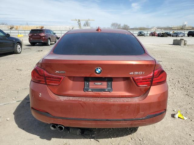 WBA4J3C51KBL09987 - 2019 BMW 430XI GRAN COUPE ORANGE photo 6