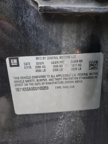 1G11E5SA0GU103259 - 2016 CHEVROLET MALIBU LIM LTZ BLACK photo 12