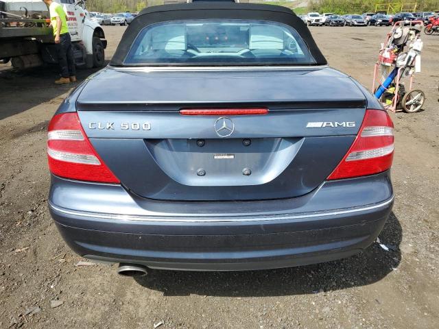 WDBTK75J35F149023 - 2005 MERCEDES-BENZ CLK 500 BLUE photo 6