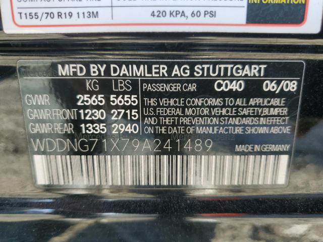 WDDNG71X79A241489 - 2009 MERCEDES-BENZ S 550 BLACK photo 13