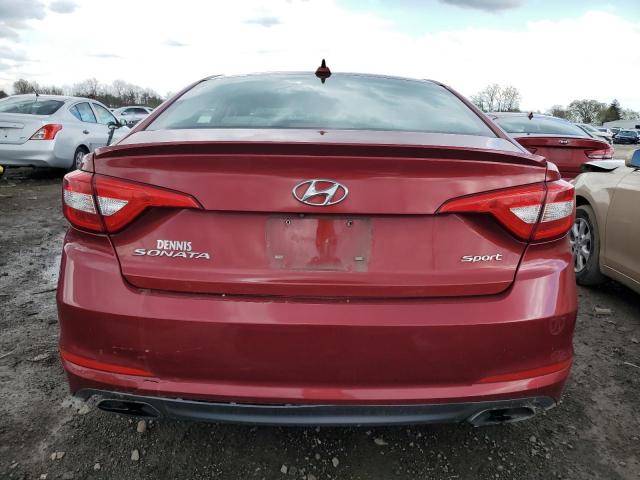 5NPE34AF3GH389429 - 2016 HYUNDAI SONATA SPORT RED photo 6