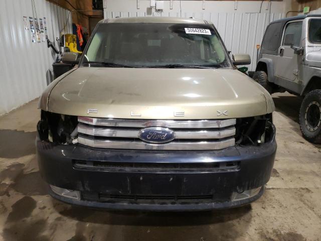 2FMGK5D82DBD20863 - 2013 FORD FLEX LIMITED GREEN photo 5