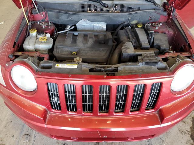 1J8FT47W27D204295 - 2007 JEEP COMPASS RED photo 11