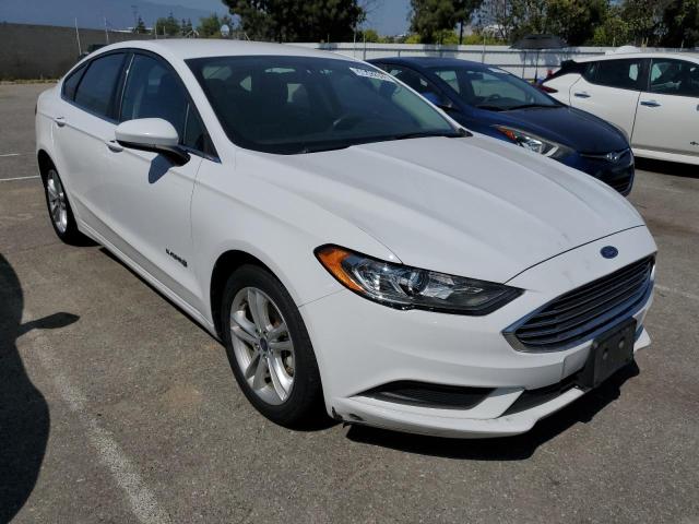 3FA6P0LU1JR181282 - 2018 FORD FUSION SE HYBRID WHITE photo 4