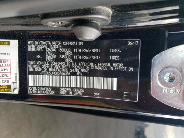 JTEBU5JR0H5466366 - 2017 TOYOTA 4RUNNER SR5/SR5 PREMIUM 黑色 照片 13