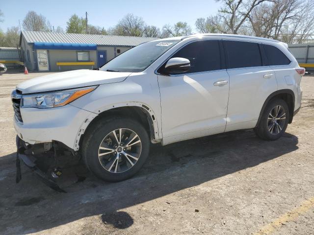 5TDJKRFH5GS347640 - 2016 TOYOTA HIGHLANDER XLE WHITE photo 1