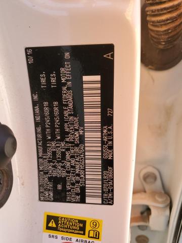 5TDJKRFH5GS347640 - 2016 TOYOTA HIGHLANDER XLE WHITE photo 12