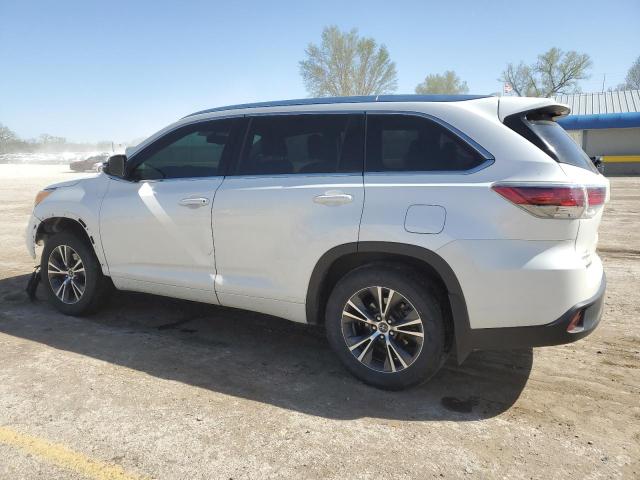 5TDJKRFH5GS347640 - 2016 TOYOTA HIGHLANDER XLE WHITE photo 2