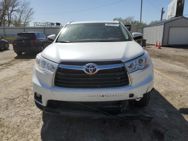 5TDJKRFH5GS347640 - 2016 TOYOTA HIGHLANDER XLE WHITE photo 5