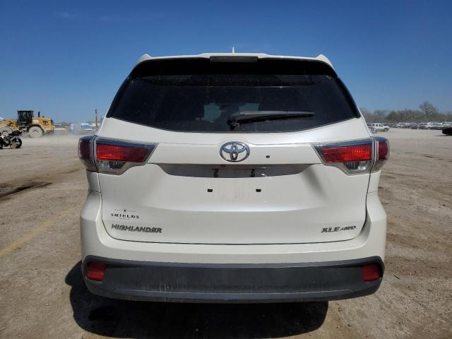 5TDJKRFH5GS347640 - 2016 TOYOTA HIGHLANDER XLE WHITE photo 6