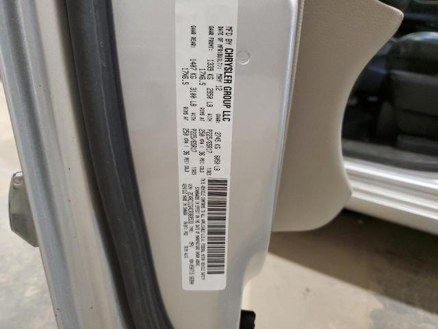 2C4RC1CG4CR369533 - 2012 CHRYSLER TOWN & COU TOURING L SILVER photo 14