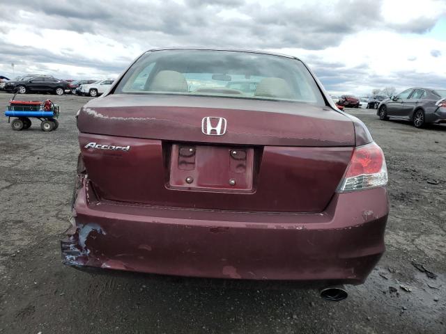 1HGCP26708A124009 - 2008 HONDA ACCORD EX BURGUNDY photo 6