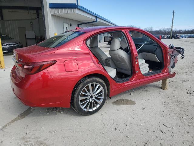 JN1EV7BR9NM340827 - 2022 INFINITI Q50 LUXE RED photo 3