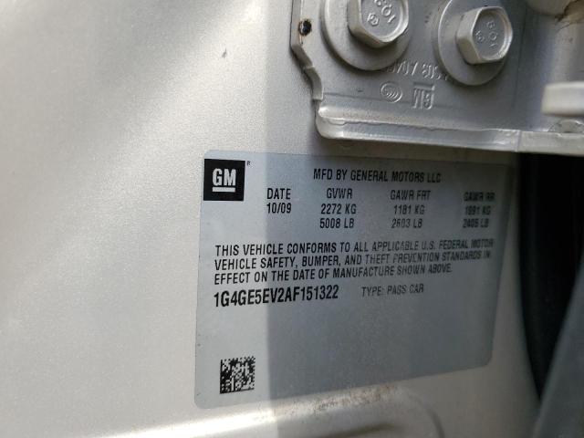 1G4GE5EV2AF151322 - 2010 BUICK LACROSSE CXS GOLD photo 12