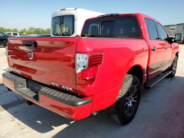 1N6AA1ED1MN522788 - 2021 NISSAN TITAN SV RED photo 3