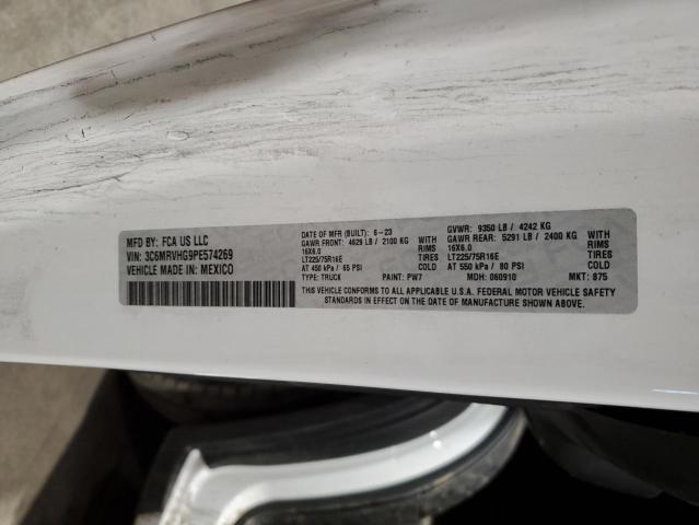 3C6MRVHG9PE574269 - 2023 RAM PROMASTER 3500 HIGH თეთრი ფოტო 13