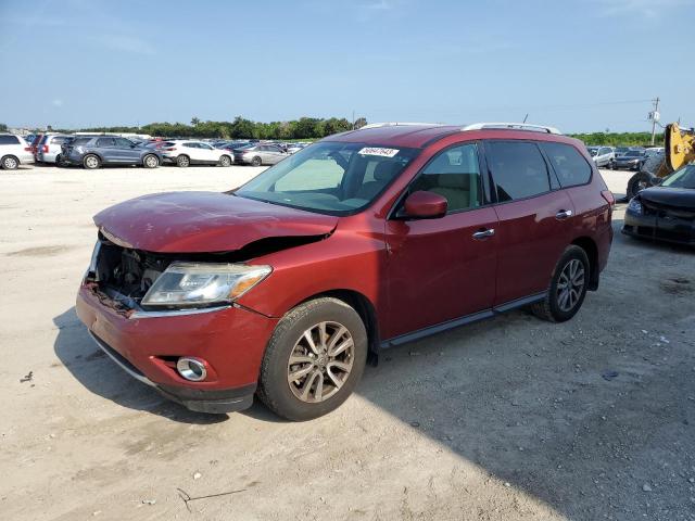 5N1AR2MN8EC636694 - 2014 NISSAN PATHFINDER S 栗色 照片 1