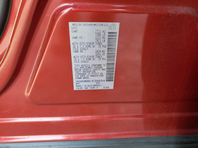 5N1AR2MN8EC636694 - 2014 NISSAN PATHFINDER S 栗色 照片 13