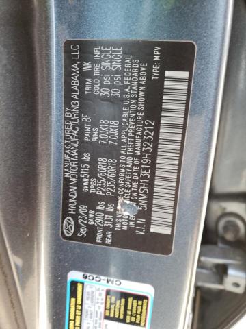 5NMSH13E19H323212 - 2009 HYUNDAI SANTA FE SE GRAY photo 13