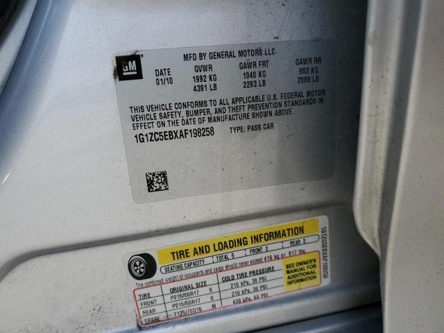 1G1ZC5EBXAF198258 - 2010 CHEVROLET MALIBU 1LT SILVER photo 12