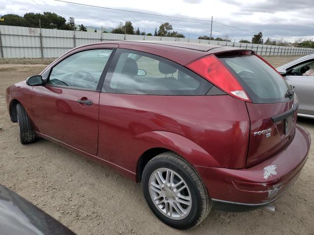 1FAHP31N26W183908 - 2006 FORD FOCUS ZX3 BURGUNDY photo 2