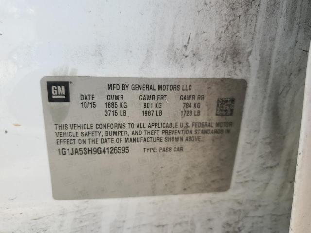 1G1JA5SH9G4126595 - 2016 CHEVROLET SONIC LS WHITE photo 12