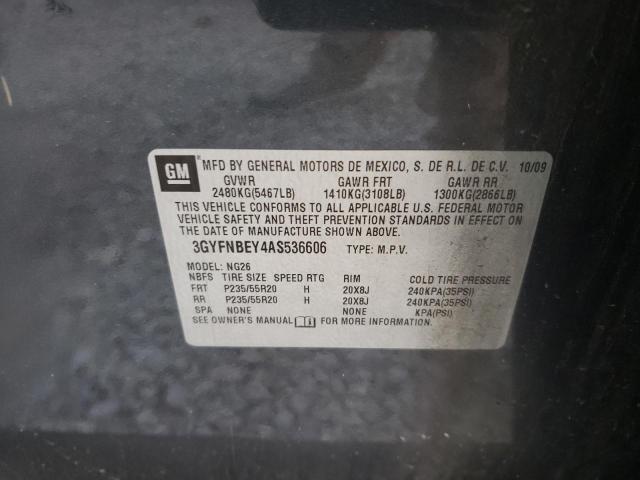 3GYFNBEY4AS536606 - 2010 CADILLAC SRX PERFORMANCE COLLECTION GRAY photo 14