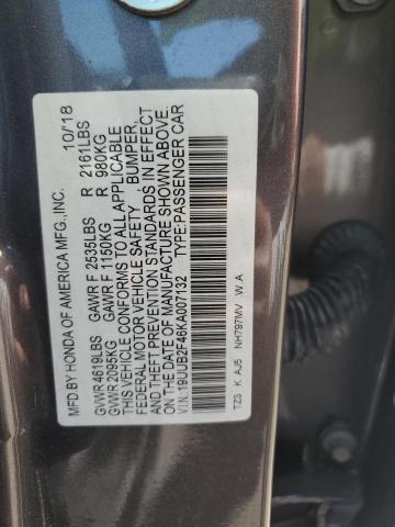 19UUB2F46KA007132 - 2019 ACURA TLX TECHNOLOGY CHARCOAL photo 12