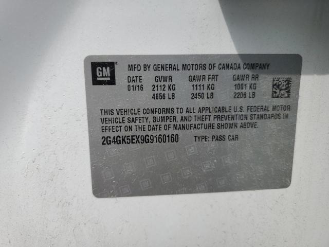 2G4GK5EX9G9160160 - 2016 BUICK REGAL 白色 照片 12