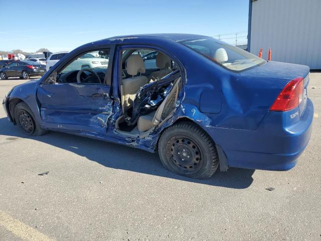 2HGES163X4H580884 - 2004 HONDA CIVIC DX VP BLUE photo 2