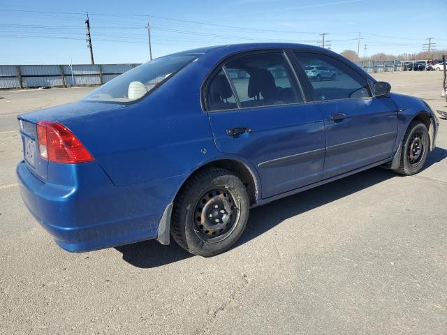 2HGES163X4H580884 - 2004 HONDA CIVIC DX VP BLUE photo 3