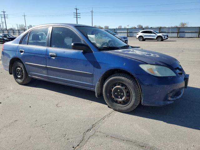 2HGES163X4H580884 - 2004 HONDA CIVIC DX VP BLUE photo 4