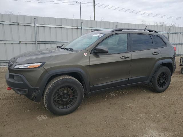 1C4PJMBS0FW678738 - 2015 JEEP CHEROKEE TRAILHAWK GREEN photo 1