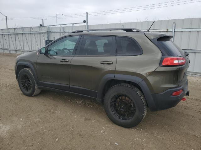 1C4PJMBS0FW678738 - 2015 JEEP CHEROKEE TRAILHAWK GREEN photo 2