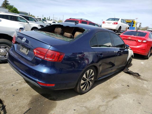 3VW637AJ8EM331637 - 2014 VOLKSWAGEN JETTA HYBRID BLUE photo 3