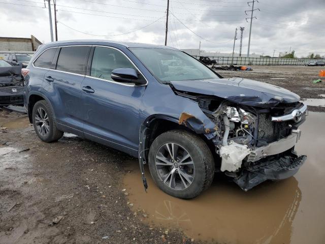 5TDJKRFH5GS288833 - 2016 TOYOTA HIGHLANDER XLE BLUE photo 4