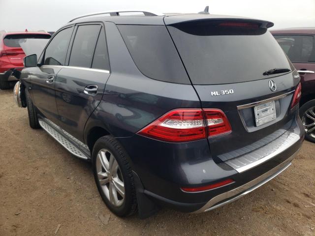 4JGDA5HB1CA011861 - 2012 MERCEDES-BENZ ML 350 4MATIC GRAY photo 2