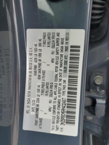 3MZBPBCM5RM402487 - 2024 MAZDA 3 PREFERRED TURQUOISE photo 12