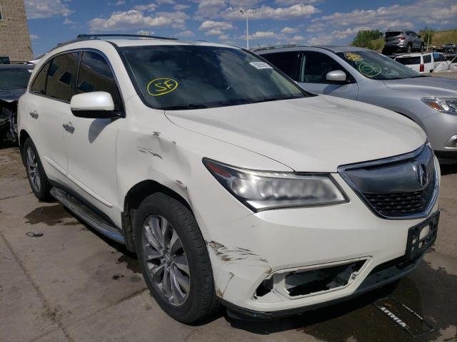 5FRYD4H61EB002810 - 2014 ACURA MDX TECHNOLOGY WHITE photo 1