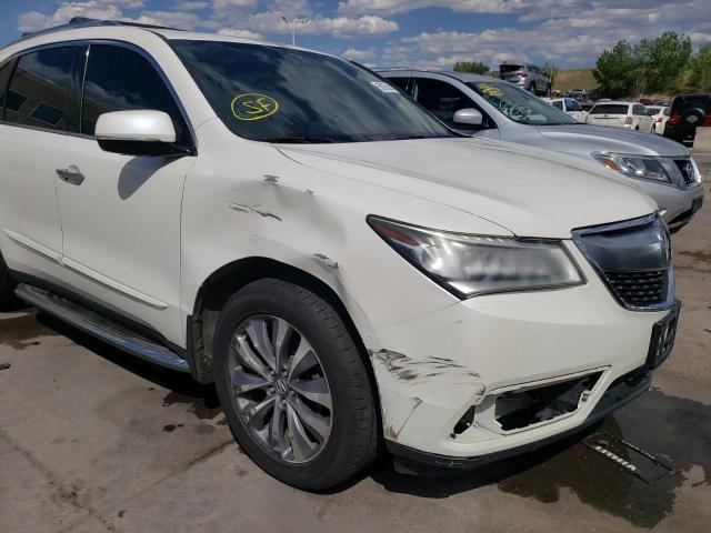 5FRYD4H61EB002810 - 2014 ACURA MDX TECHNOLOGY WHITE photo 9