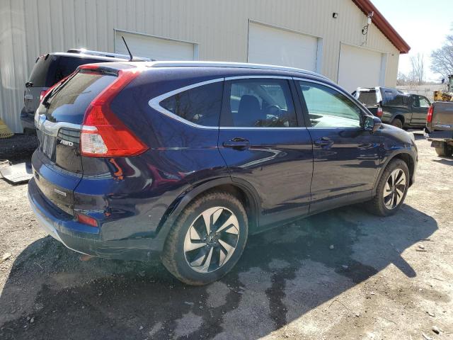 5J6RM4H96FL010474 - 2015 HONDA CR-V TOURING BLUE photo 3