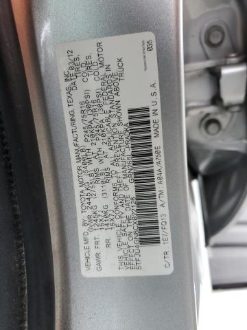 5TFJU4GN6CX022128 - 2012 TOYOTA TACOMA DOUBLE CAB PRERUNNER SILVER photo 12