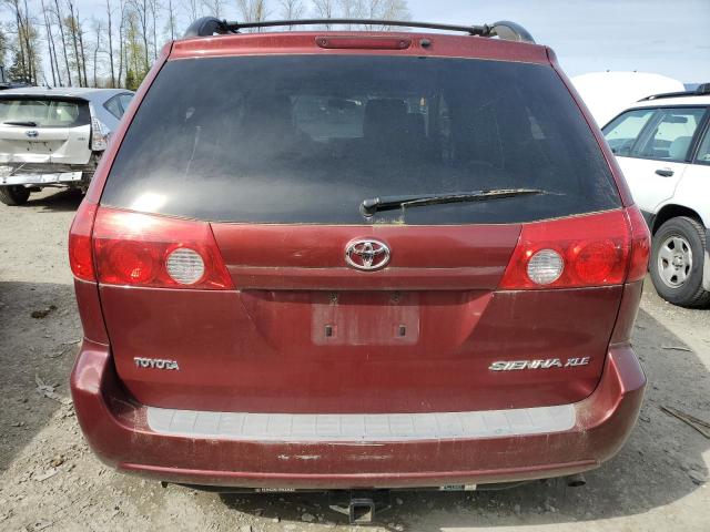 5TDZA22C06S486323 - 2006 TOYOTA SIENNA XLE RED photo 6